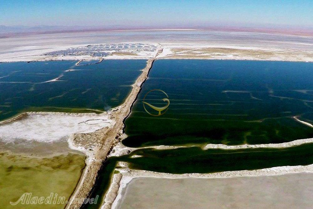 نمای هوایی تالاب کویری میقان در اراک | علاءالدین تراول