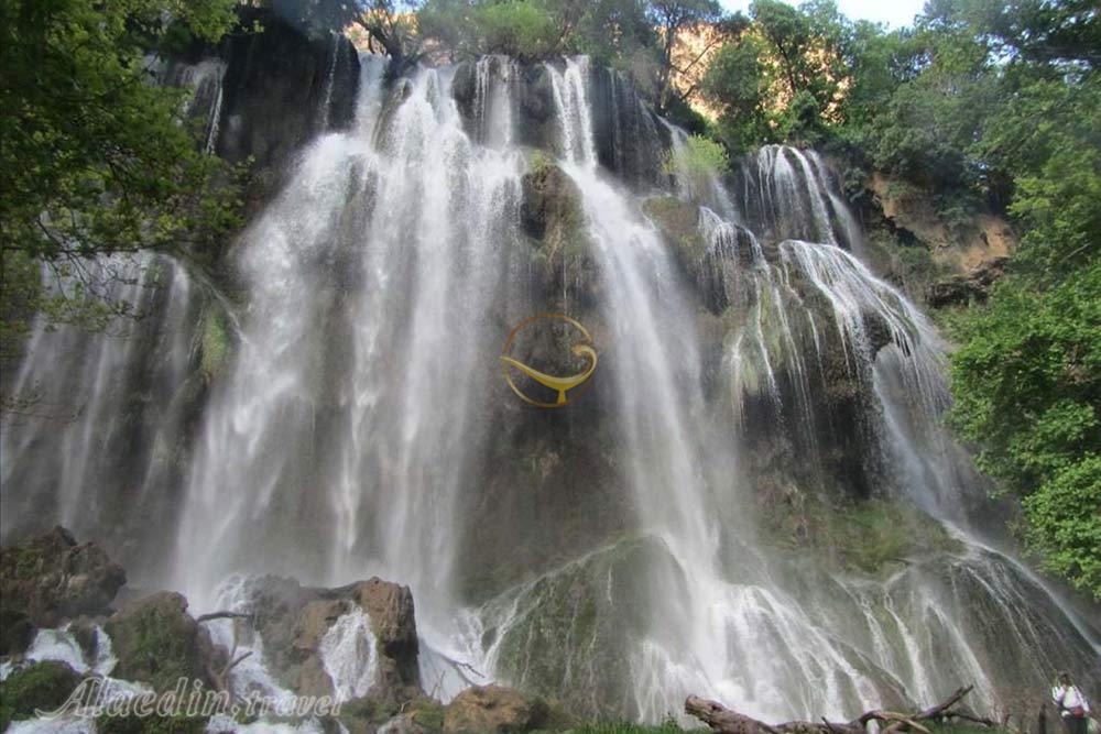 آبشار زرد لیمه (بوینه) در اردل | علاءالدین تراول