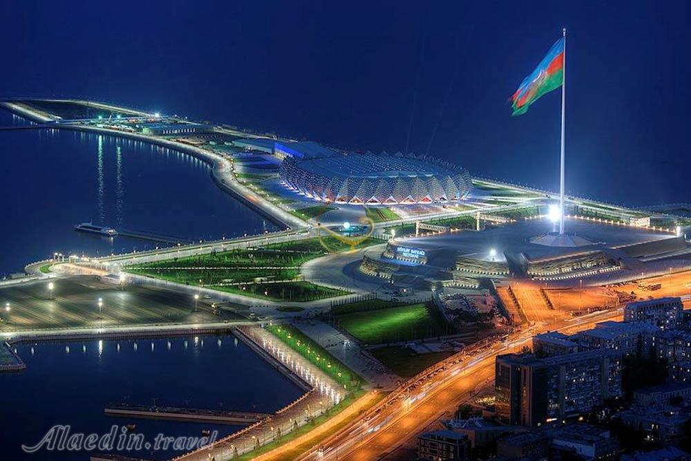 میدان پرچم باکو - جمهوری آذربایجان | علاءالدین تراول