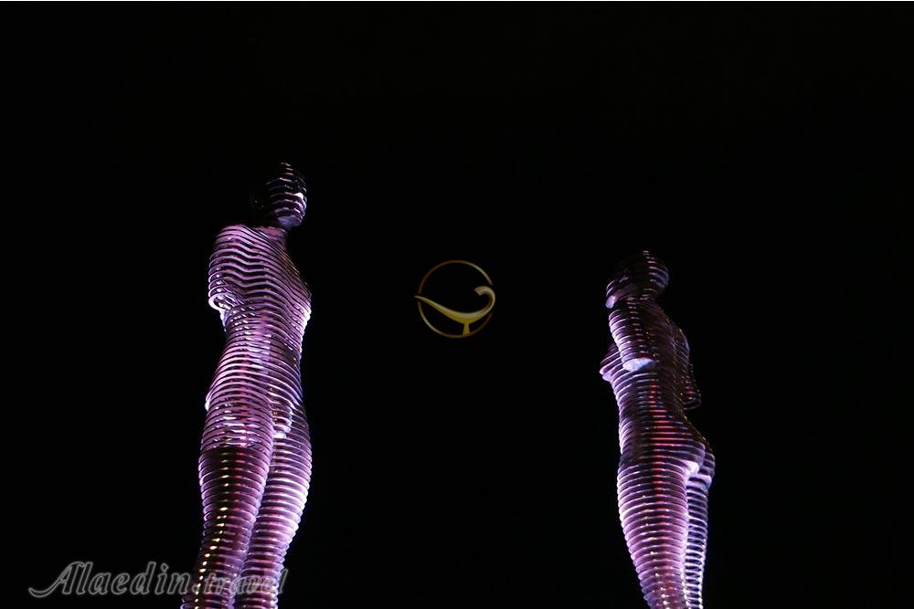 تندیس علی و نینو در باتومی - گرجستان | علاءالدین تراول