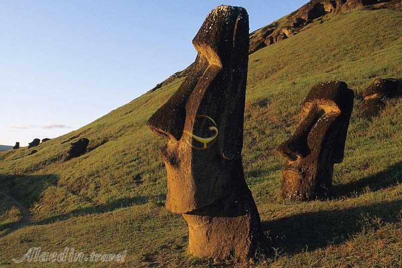 مجسمه های باستانی موآی در ایستر - شیلی | علاءالدین تراول