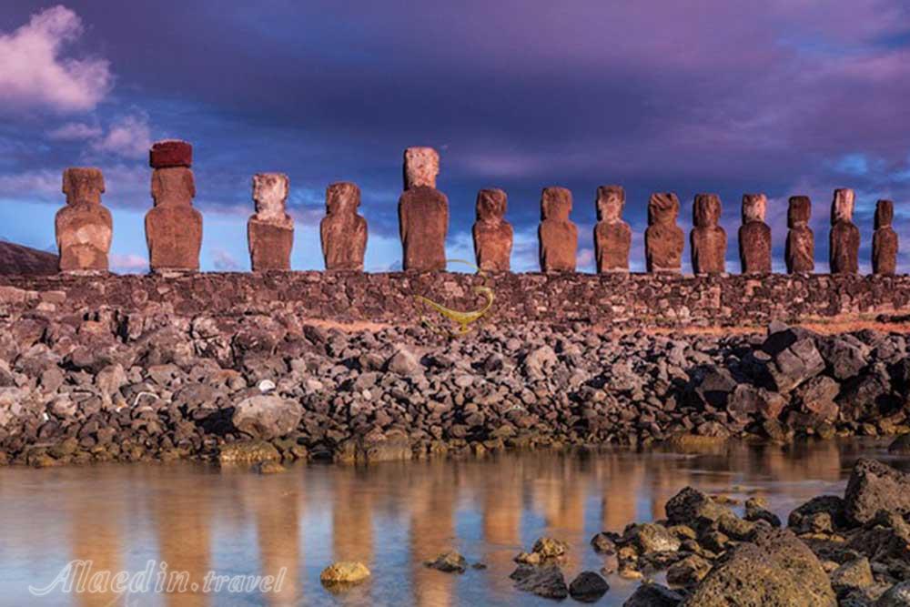 مجسمه های باستانی موآی در ایستر - شیلی | علاءالدین تراول