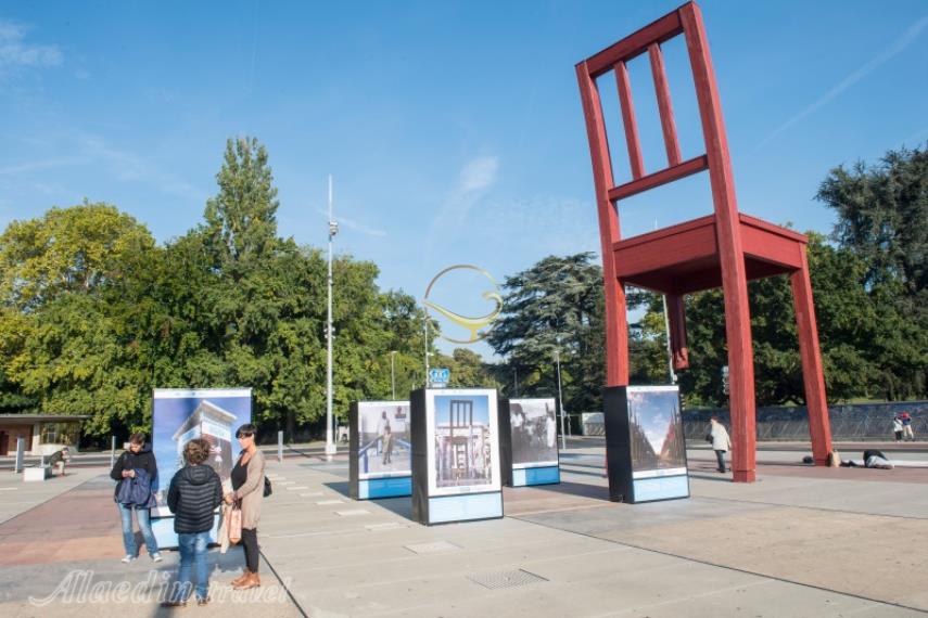 مجسمه صندلی شکسته ژنو | علاالدین تراول