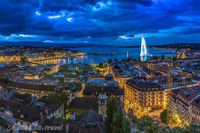 فواره آبی ژنو - سوئیس	 | علاءالدین تراول