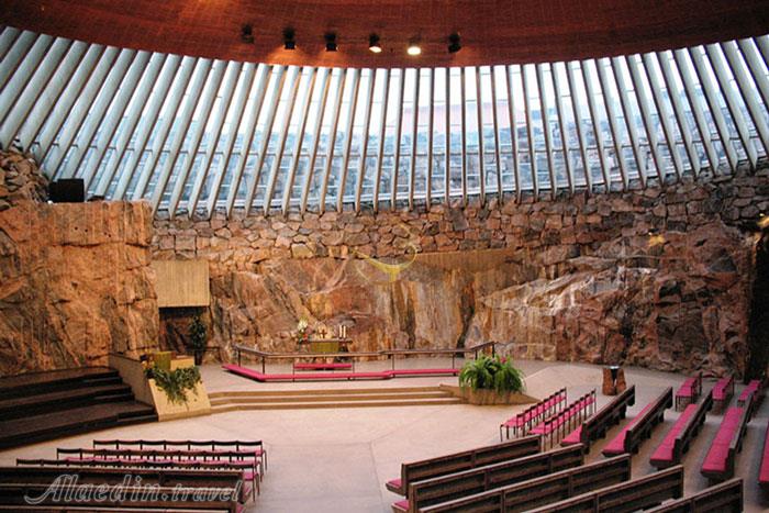 کلیسای صخره ای هلسینکی - فنلاند | علاءالدین تراول