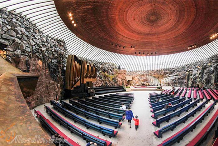 کلیسای صخره ای هلسینکی - فنلاند | علاءالدین تراول