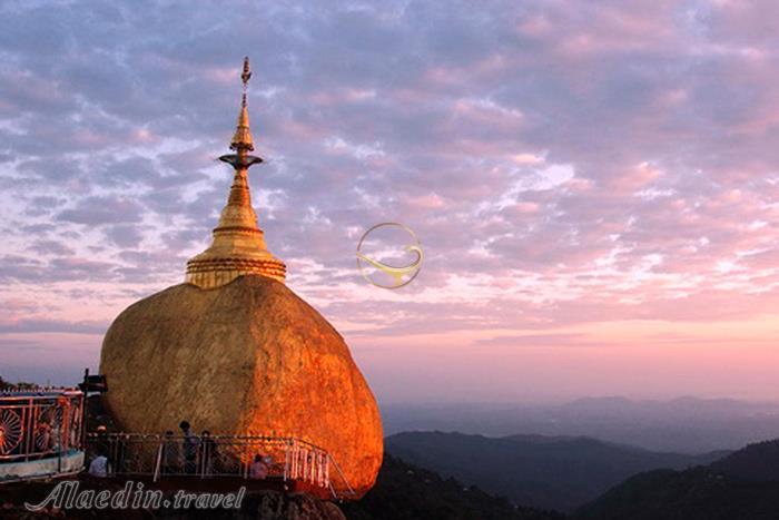 معبد صخره طلایی در مون - میانمار | علاءالدین تراول