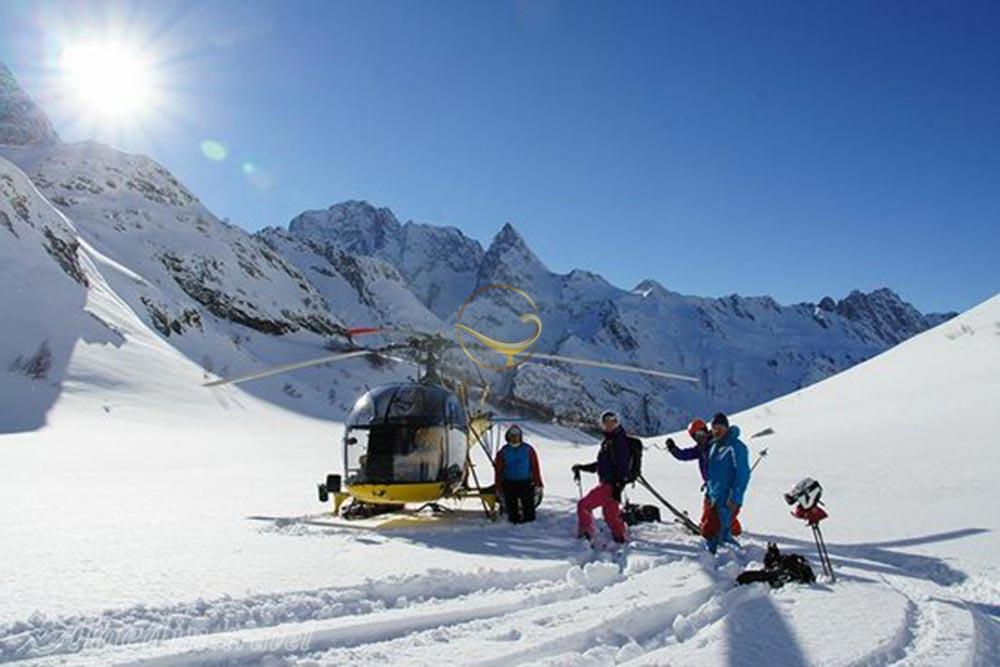 پیست اسکی گودائوری شهر کازبگی در متسختا - گرجستان | علاءالدین تراول