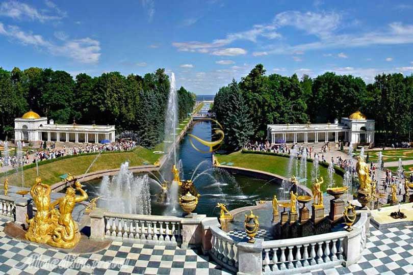 کاخ پترگف (پترهوف) سنت پترزبورگ روسیه | علاءالدین تراول