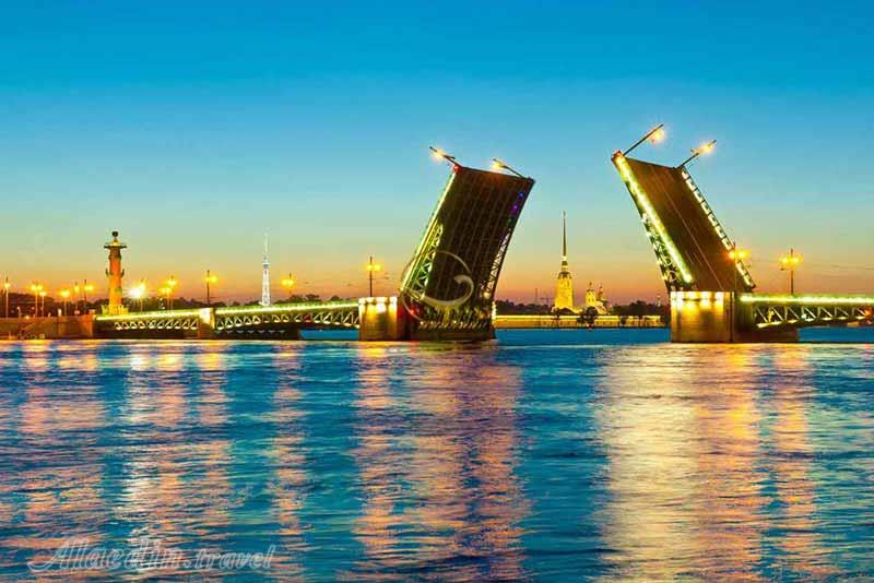 پدیده شب های سفید سنت پترزبورگ روسیه | علاءالدین تراول