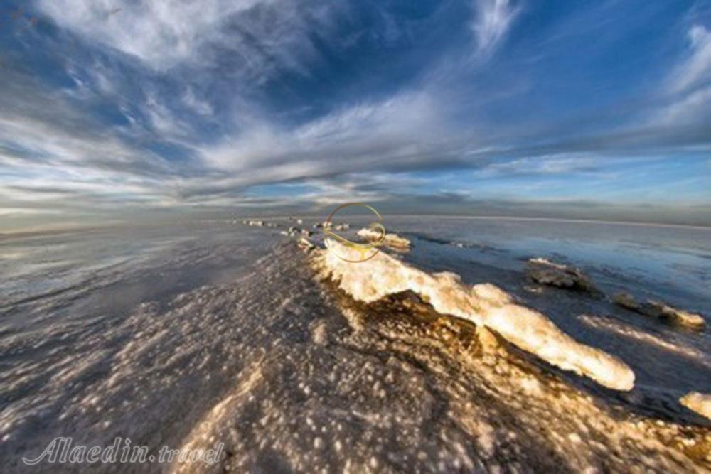 کفه نمک استبرق در شهر بابک | علاءالدین تراول