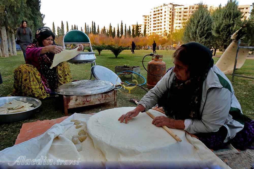 جشنواره غذا در باغ جنت شیراز | علاءالدین تراول