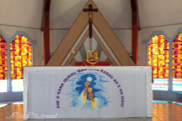 کلیسای قلب مقدس در جزیره تاراوا - کیریباتی | علاءالدین تراول