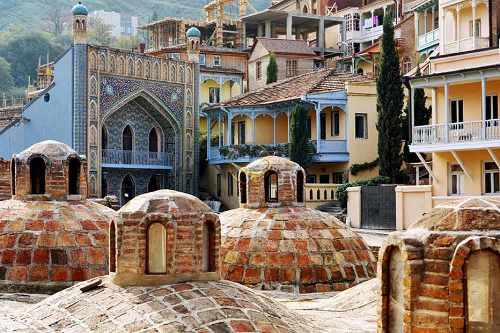 منطقه حمام های سولفور در تفلیس - گرجستان | علاءالدین تراول