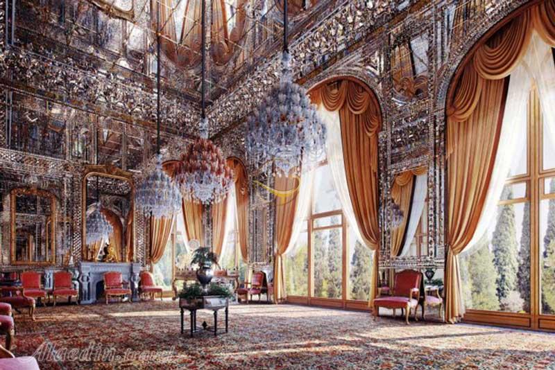 تالار سلام (تالار تاجگذاری) کاخ گلستان در تهران | علاءالدین تراول