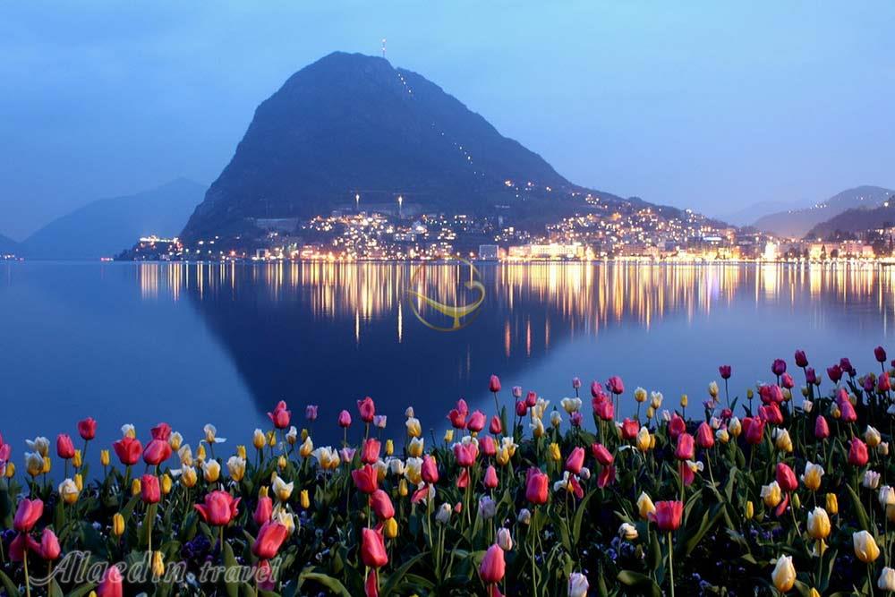 دریاچه لوگانو در تیچینو در سوئیس | علاءالدین تراول