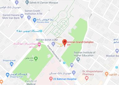 نمای سالن الماس هتل امیران نیشابور روی نقشه