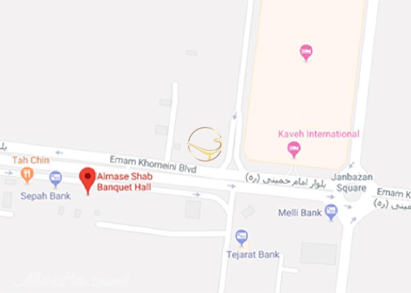 نمای اتاق کنفرانس سالن کاوه ساوه روی نقشه