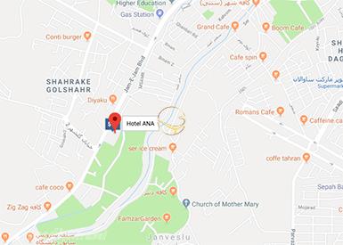 نمای اتاق جلسات یک هتل آنا ارومیه روی نقشه