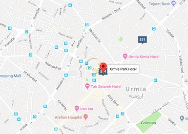 نمای اتاق جلسات هتل پارک ارومیه روی نقشه