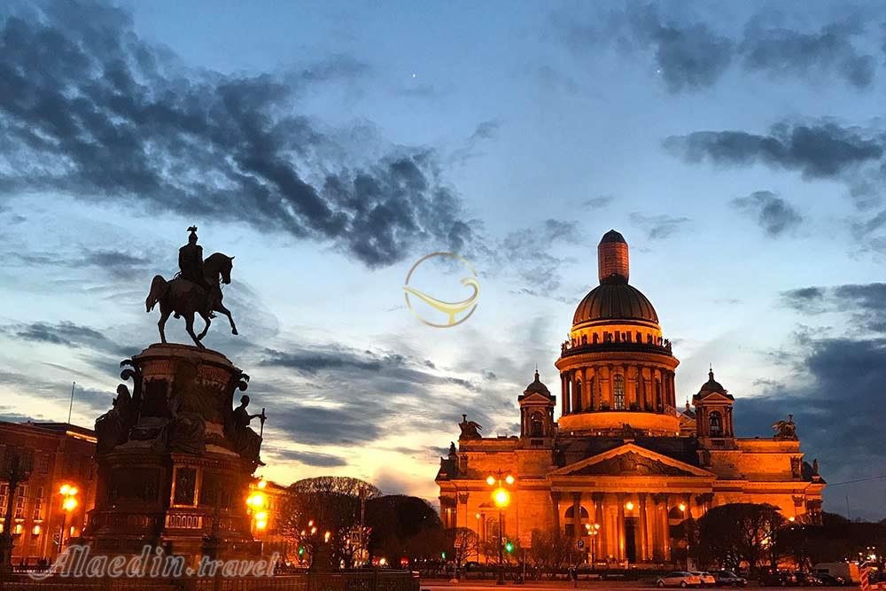 پدیده شب های سفید سنت پترزبورگ روسیه | تور روسیه علاءالدین تراول