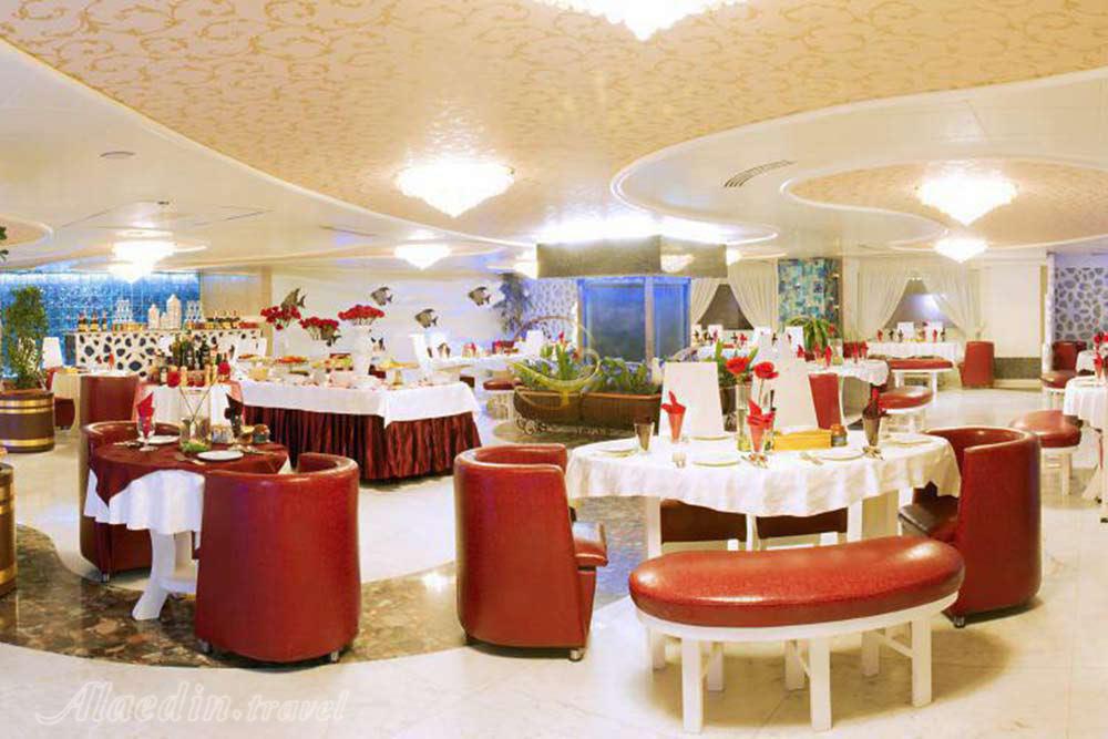 رستوران پنج قاره زوشا هتل 5 ستاره بین المللی قصر طلایی مشهد | علاءالدین تراول